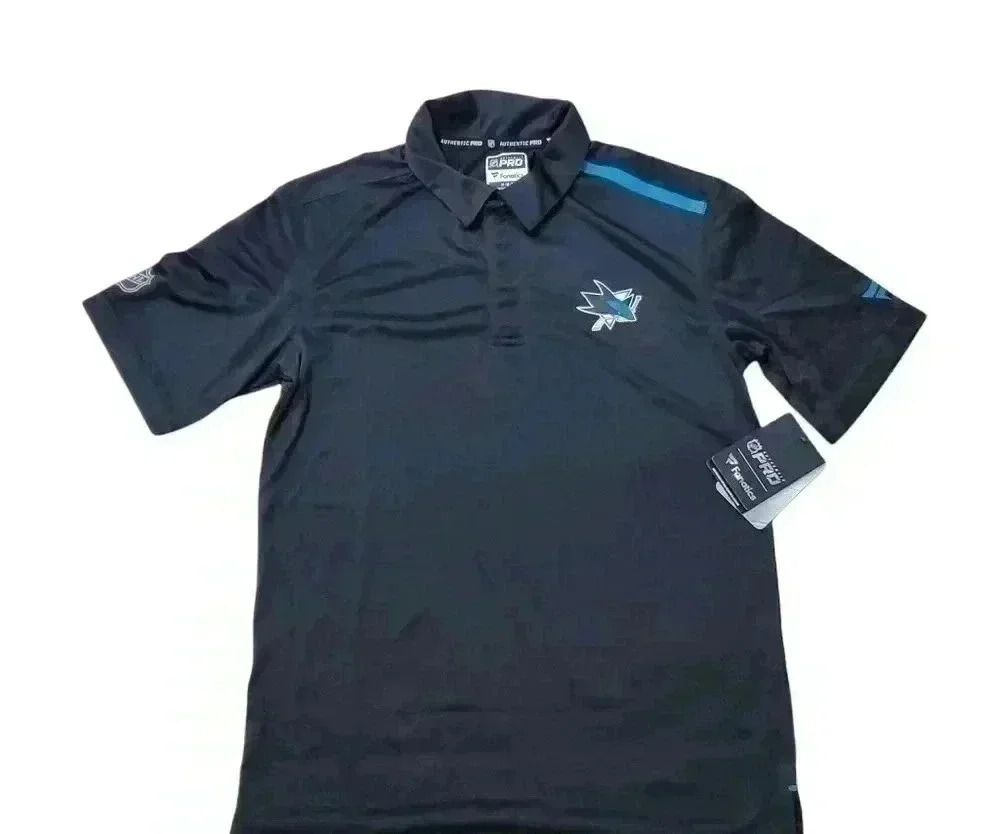 NHL Authentic Pro San Jose Sharks Polo Black Sz M